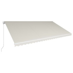 vidaXL Toldo manual retráctil color crema 600x300 cm