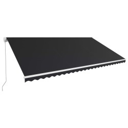 vidaXL Toldo retráctil manual gris antracita 600x300 cm