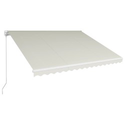 vidaXL Toldo manual retráctil color crema 400x300 cm