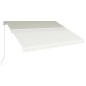 vidaXL Toldo manual retráctil color crema 400x300 cm