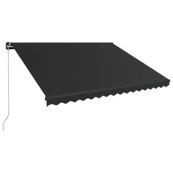 vidaXL Toldo retráctil manual gris antracita 400x300 cm