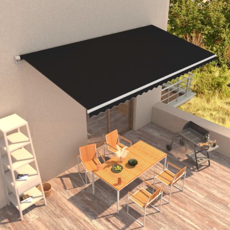 vidaXL Toldo retráctil automático gris antracita 600x300 cm