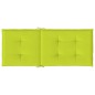 vidaXL Cojín silla de jardín respaldo alto 2 uds tela verde 120x50x3cm vidaXL Cojín silla de jardín respaldo alto 2 uds tela verde 120x50x3cm