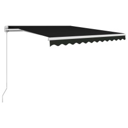 vidaXL Toldo retráctil manual gris antracita 300x250 cm