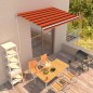 vidaXL Toldo retráctil manual naranja y marrón 350x250 cm vidaXL Toldo retráctil manual naranja y marrón 350x250 cm