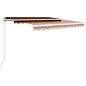 vidaXL Toldo retráctil manual naranja y marrón 350x250 cm vidaXL Toldo retráctil manual naranja y marrón 350x250 cm