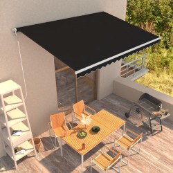vidaXL Toldo retráctil automático gris antracita 450x300 cm