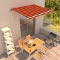 vidaXL Toldo retráctil automático naranja y marrón 350x250 cm