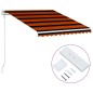 vidaXL Toldo retráctil automático naranja y marrón 350x250 cm