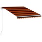 vidaXL Toldo retráctil automático naranja y marrón 350x250 cm