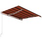 vidaXL Toldo retráctil automático naranja y marrón 350x250 cm