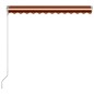 vidaXL Toldo retráctil automático naranja y marrón 350x250 cm