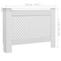 vidaXL Cubiertas para radiador 2 unidades MDF blanco 112x19x81,5 cm vidaXL Cubiertas para radiador 2 unidades MDF blanco 112x19x81,5 cm