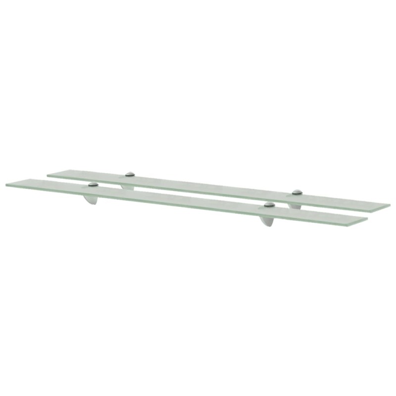 vidaXL Estantes flotantes 2 unidades vidrio 8 mm 100x10 cm vidaXL Estantes flotantes 2 unidades vidrio 8 mm 100x10 cm