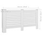 vidaXL Cubiertas para radiador 2 unidades MDF blanco 152x19x81,5 cm