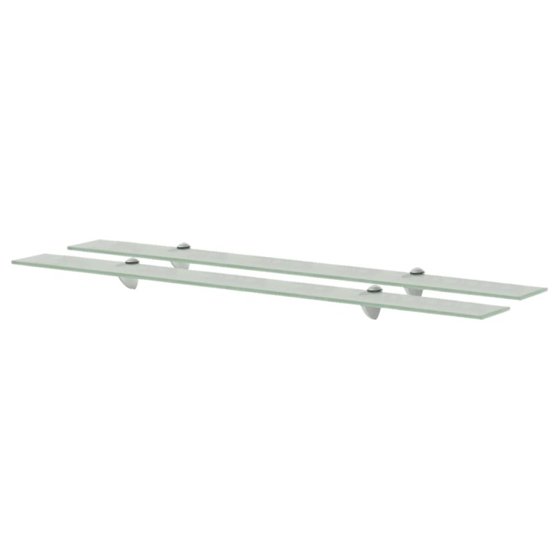 vidaXL Estantes flotantes 2 unidades vidrio 8 mm 100x20 cm vidaXL Estantes flotantes 2 unidades vidrio 8 mm 100x20 cm