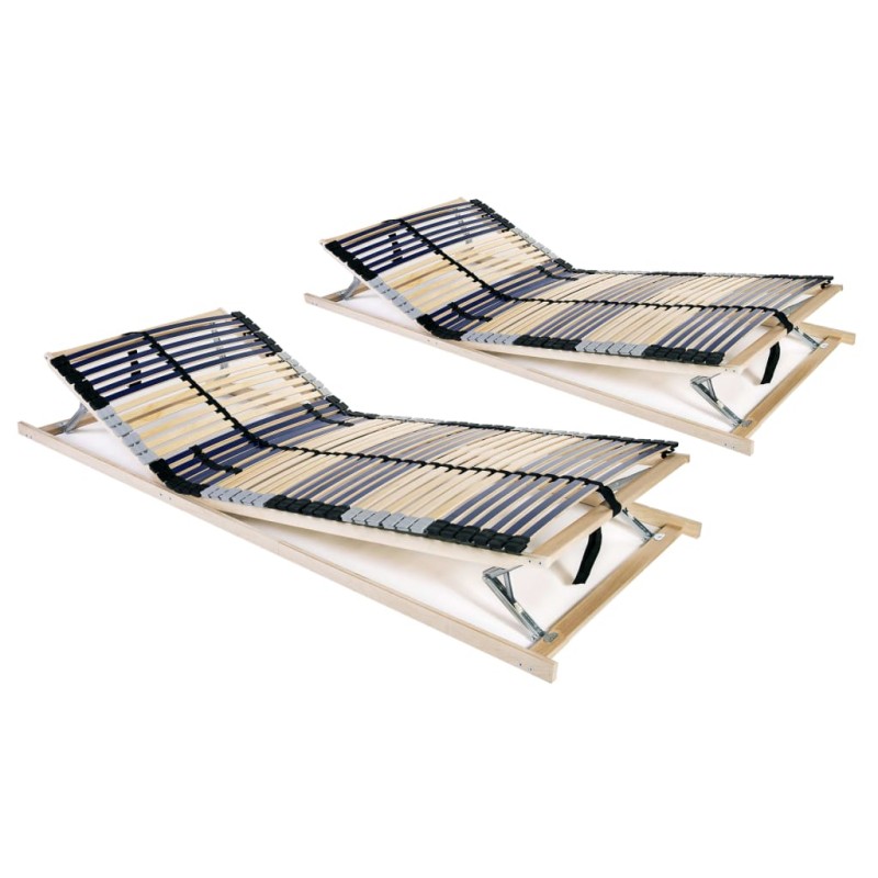 vidaXL Somieres de cama 2 uds con 42 láminas 7 zonas 80x200 cm vidaXL Somieres de cama 2 uds con 42 láminas 7 zonas 80x200 cm
