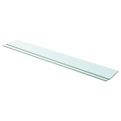 vidaXL Estantes 2 unidades panel de vidrio transparente 110x15 cm