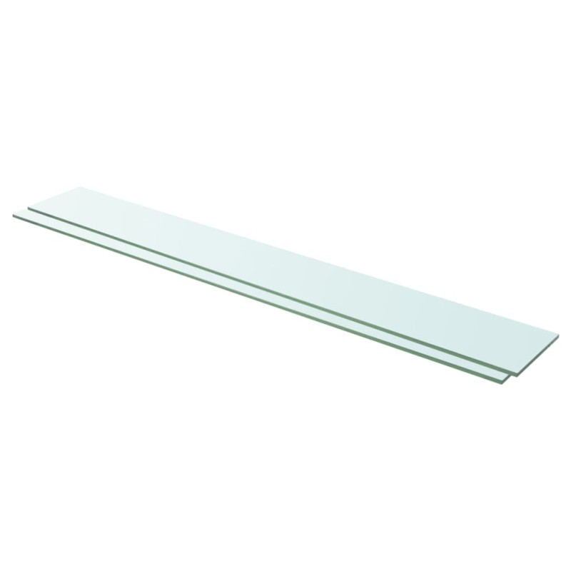 vidaXL Estantes 2 unidades panel de vidrio transparente 110x15 cm