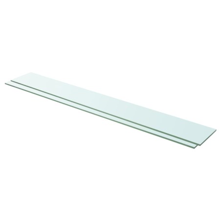 vidaXL Estantes 2 unidades panel de vidrio transparente 110x15 cm