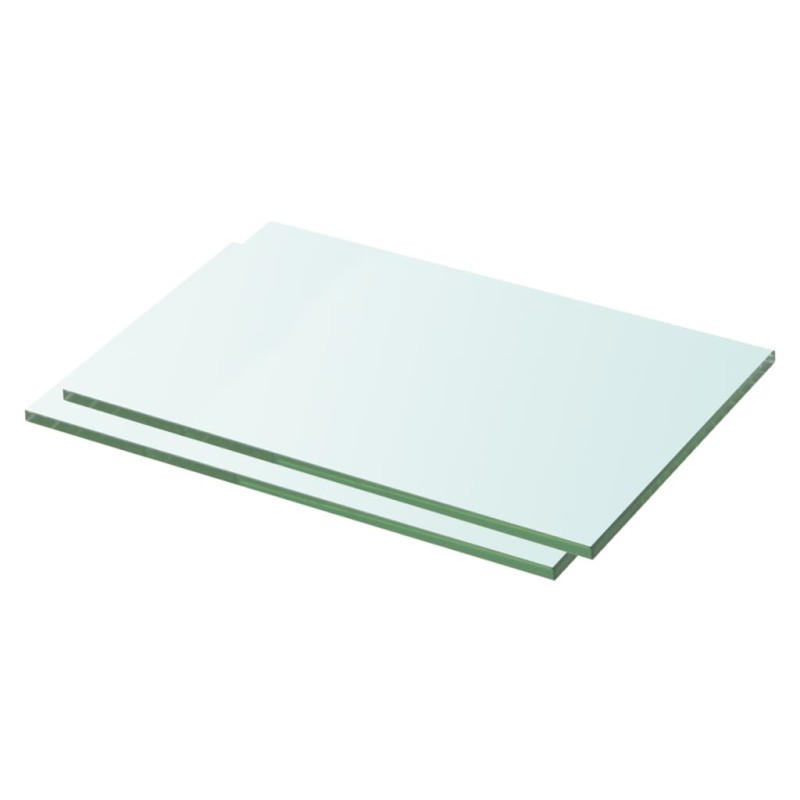 vidaXL Estantes 2 unidades panel de vidrio transparente 30x15 cm vidaXL Estantes 2 unidades panel de vidrio transparente 30x15 cm