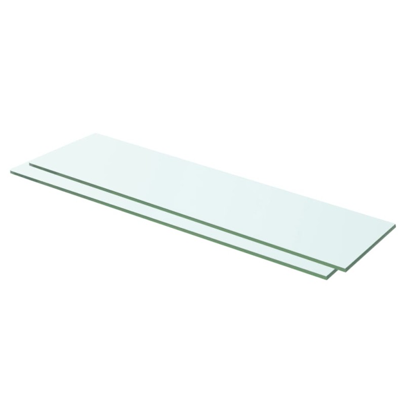 vidaXL Estantes 2 unidades panel de vidrio transparente 60x12 cm vidaXL Estantes 2 unidades panel de vidrio transparente 60x12 cm