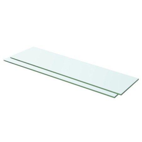 vidaXL Estantes 2 unidades panel de vidrio transparente 60x12 cm