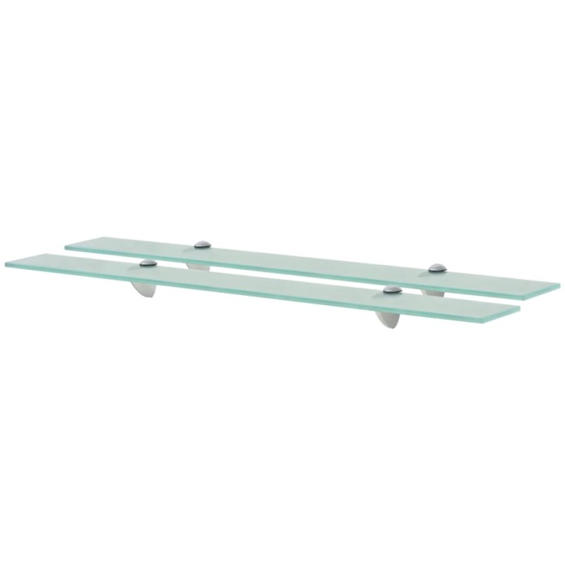 vidaXL Estantes flotantes 2 unidades vidrio 8 mm 80x10 cm vidaXL Estantes flotantes 2 unidades vidrio 8 mm 80x10 cm