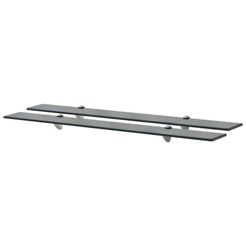 vidaXL Estantes flotantes 2 unidades vidrio 8 mm 90x10 cm vidaXL Estantes flotantes 2 unidades vidrio 8 mm 90x10 cm