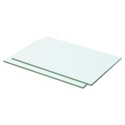 vidaXL Estantes 2 unidades panel de vidrio transparente 50x25 cm