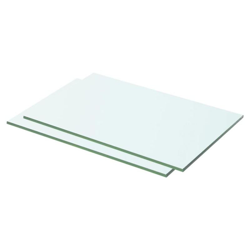 vidaXL Estantes 2 unidades panel de vidrio transparente 50x25 cm vidaXL Estantes 2 unidades panel de vidrio transparente 50x25 cm