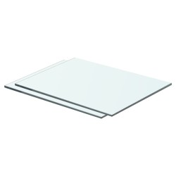 vidaXL Estantes 2 unidades panel de vidrio transparente 40x25 cm