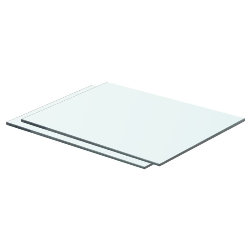 vidaXL Estantes 2 unidades panel de vidrio transparente 40x25 cm vidaXL Estantes 2 unidades panel de vidrio transparente 40x25 cm