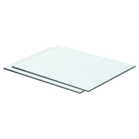 vidaXL Estantes 2 unidades panel de vidrio transparente 40x25 cm
