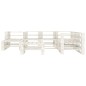 vidaXL Juego de muebles de palés para jardín 8 piezas madera blanco vidaXL Juego de muebles de palés para jardín 8 piezas madera blanco