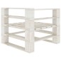 vidaXL Juego de muebles de palets para jardín 7 piezas madera blanco vidaXL Juego de muebles de palets para jardín 7 piezas madera blanco