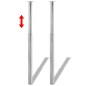 vidaXL Patas de mesa telescópicas 4 unidades cromado 710 mm-1100 mm