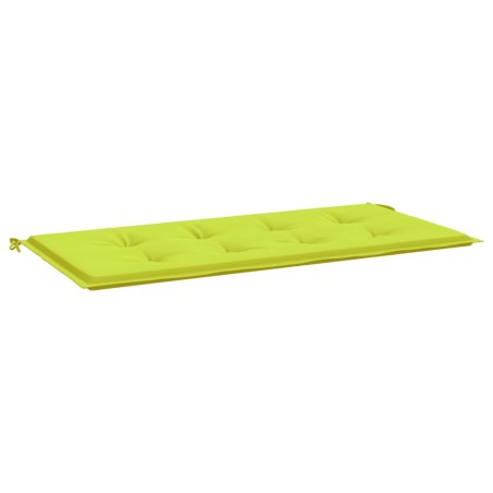 vidaXL Cojín de banco de jardín tela Oxford verde claro 100x50x3 cm