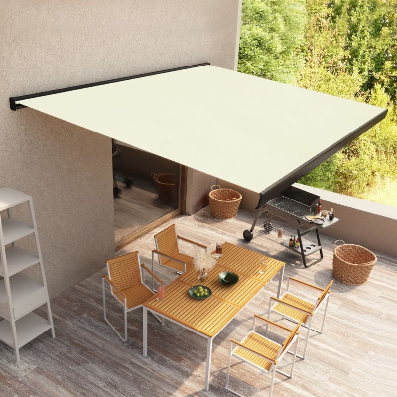 vidaXL Toldo de carrete motorizado color crema 300x250 cm vidaXL Toldo de carrete motorizado color crema 300x250 cm