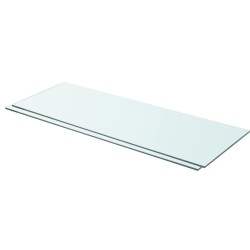 vidaXL Estantes 2 unidades panel de vidrio transparente 80x30 cm