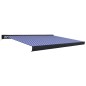 vidaXL Toldo de carrete motorizado azul y blanco 450x300 cm