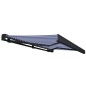 vidaXL Toldo de carrete motorizado azul y blanco 450x300 cm