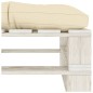 vidaXL Otomana de palets de jardín madera con cojín crema vidaXL Otomana de palets de jardín madera con cojín crema