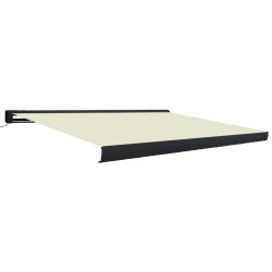 vidaXL Toldo de carrete motorizado color crema 400x300 cm
