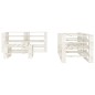 vidaXL Juego de muebles de palets para jardín 5 piezas madera blanco vidaXL Juego de muebles de palets para jardín 5 piezas madera blanco