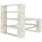 vidaXL Juego de muebles de palets para jardín 5 piezas madera blanco vidaXL Juego de muebles de palets para jardín 5 piezas madera blanco