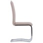 vidaXL Juego de comedor 5 piezas cuero sintético color capuchino