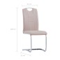 vidaXL Juego de comedor 5 piezas cuero sintético color capuchino
