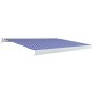 vidaXL Toldo de carrete motorizado azul y blanco 400x300 cm