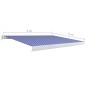 vidaXL Toldo de carrete motorizado azul y blanco 400x300 cm